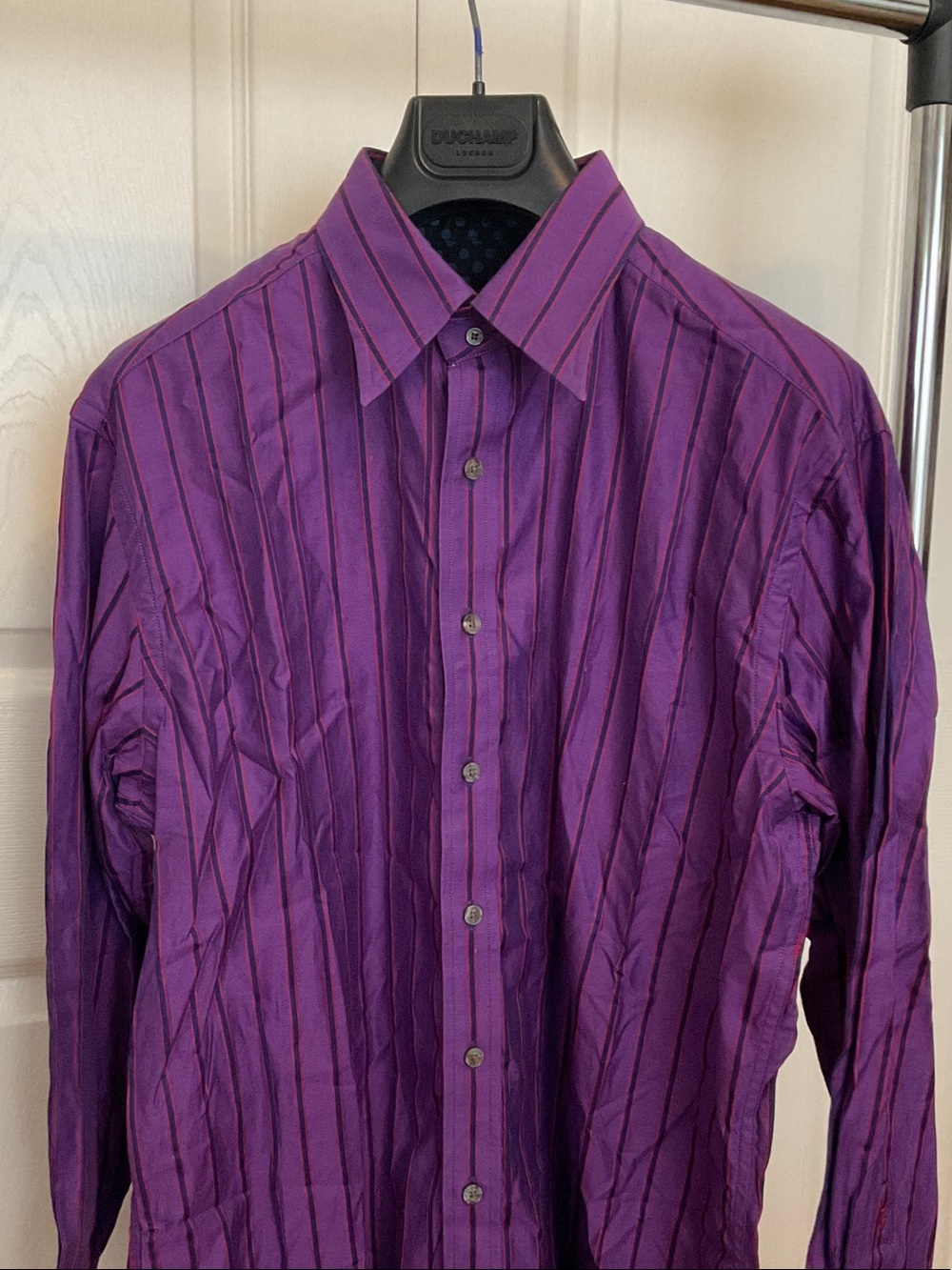 Robert Graham Purple Striped Dress Shirt